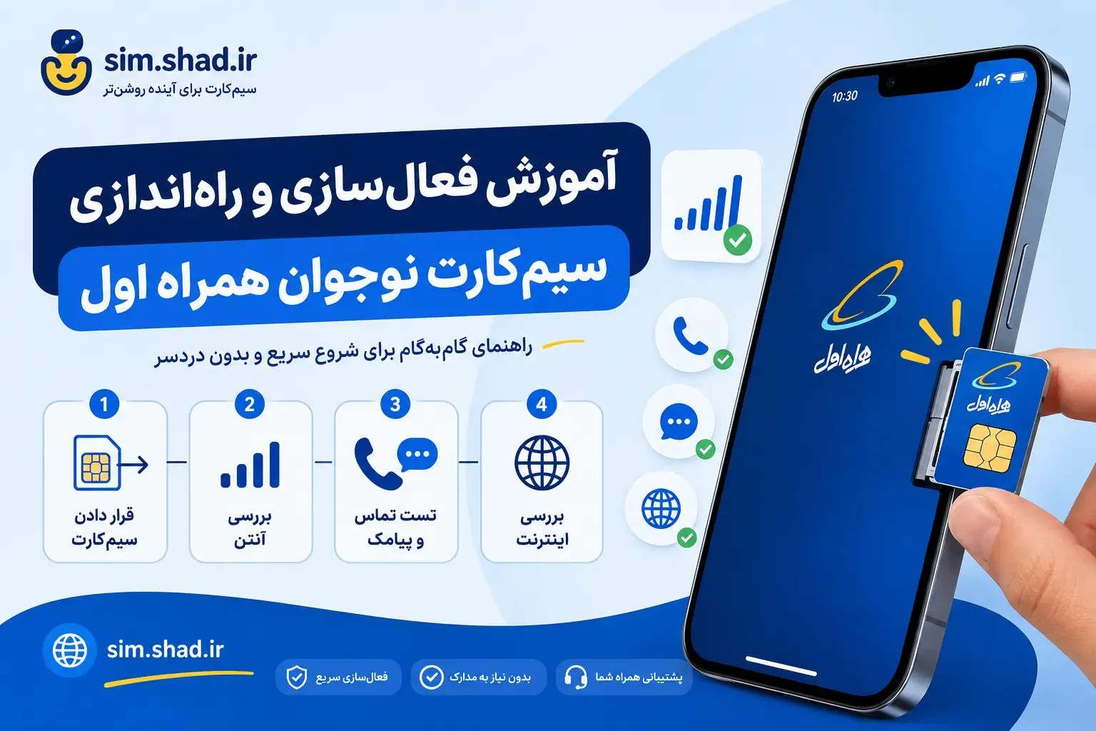 آموزش فعال سازی و راه اندازی سیم کارت نوجوان همراه اول روی گوشی
